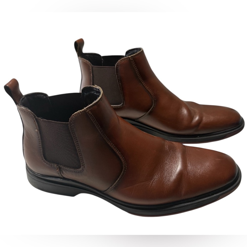 Arc Brothers Oxford Brown  Chelsea Leather Boots with Classic Ankle Design sz10